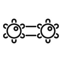 Simplified representation of virus transmission, ideal for infographics vector
