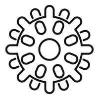 Simple line drawing of a virus icon vector