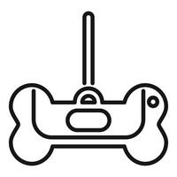 Black and white line art illustration of a generic gaming joystick vector