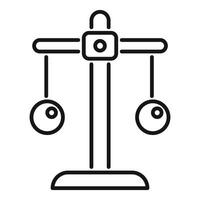 Outline icon of a balance scale vector