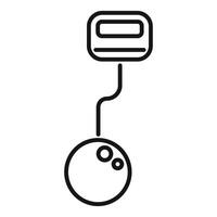 icon of bowling ball with pin vector