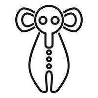 Abstract linear art of a quirky character vector