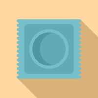 Flat design illustration of camera lens vector