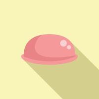 retro rosado jugador de bolos sombrero ilustración en pastel antecedentes vector