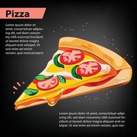 Pizza design for restaurant vector