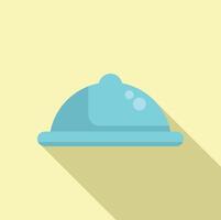 Flat design of platter on colored background vector