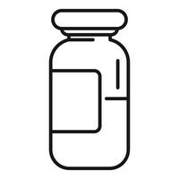 Medicine bottle line art icon vector