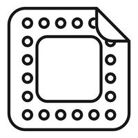 illustration of a cookie bite icon vector