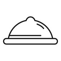 Line art of a serving cloche vector
