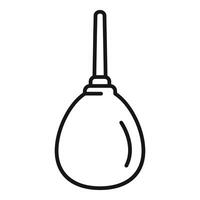 Handheld rubber bulb syringe icon vector