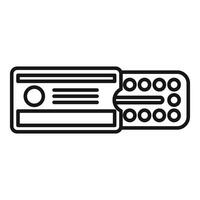 Graphic icon of a ticket with perforation vector