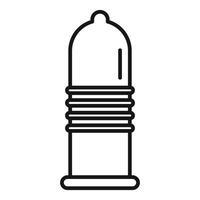 Outline illustration of a condom vector