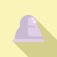 minimalista púrpura observatorio icono en amarillo antecedentes vector