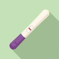 Flat design illustration of pregnancy test with positive result vector