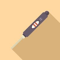 Flat design of a modern digital pregnancy test on a pastel background vector