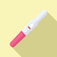 Flat design of a pregnancy test showing a positive result on a pastel background vector