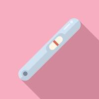 Digital pregnancy test illustration on pink background vector