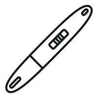 Black and white line art of a digital pen vector