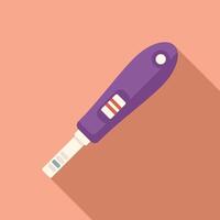 Flat design of a digital pregnancy test on a pink background vector