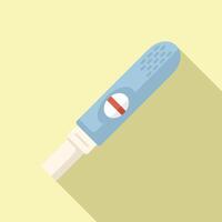 Graphic illustration of a positive result on a pregnancy test with a shadow on a pastel background vector