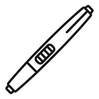 Black and white digital illustration of a ballpoint pen vector