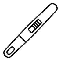 Black line art illustration of a digital pregnancy test on a white background vector