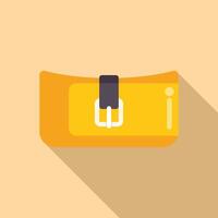 Flat design wallet icon with shadow vector