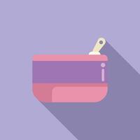 Flat design icon of a stylish modern wallet vector