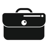 illustration of a simple black briefcase icon isolated on a white background vector