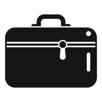 Simple, yet elegant black and white representation of a briefcase icon vector