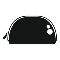 Black silhouette of a toaster on white background vector