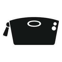 Black silhouette of a mixing bowl and spatula vector