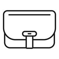 Minimalist line art drawing of a briefcase vector