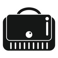 Simple illustration of a black briefcase, suitable for business and travel themes vector