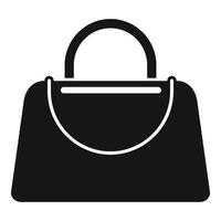 Black silhouette of a classic handbag vector