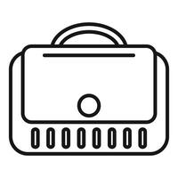 Black and white line art of a briefcase vector