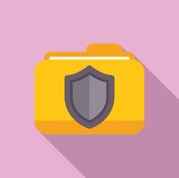 Secure data folder icon on pink background vector