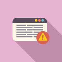 Website error icon illustration on pink background vector