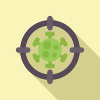 Virus target icon flat design vector