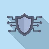 Digital shield and circuit lines illustration vector