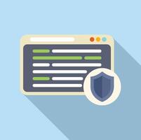 Flat design web security concept icon vector