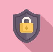 Security shield with padlock icon vector