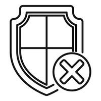 Black and white illustration of a shield with a cross, symbolizing digital security vector
