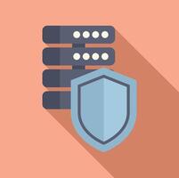 Secure data server protection concept icon vector