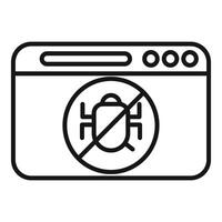 No bug software concept icon vector