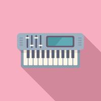 Flat design illustration of synthesizer keyboard vector
