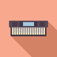 Flat design illustration of electronic keyboard vector