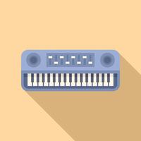 illustration of a synthesizer on beige background vector