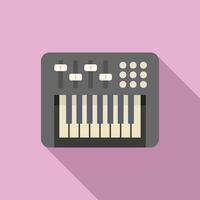 Flat design illustration of synthesizer vector