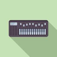 Flat design illustration of electronic keyboard vector